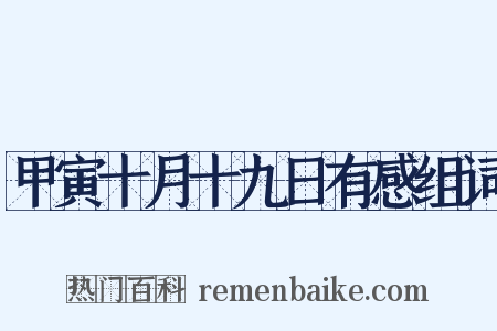 甲寅十月十九日有感组词是什么意思的图片